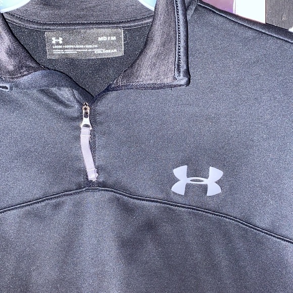 Men’s size M under armour black half zip up - Picture 2 of 4